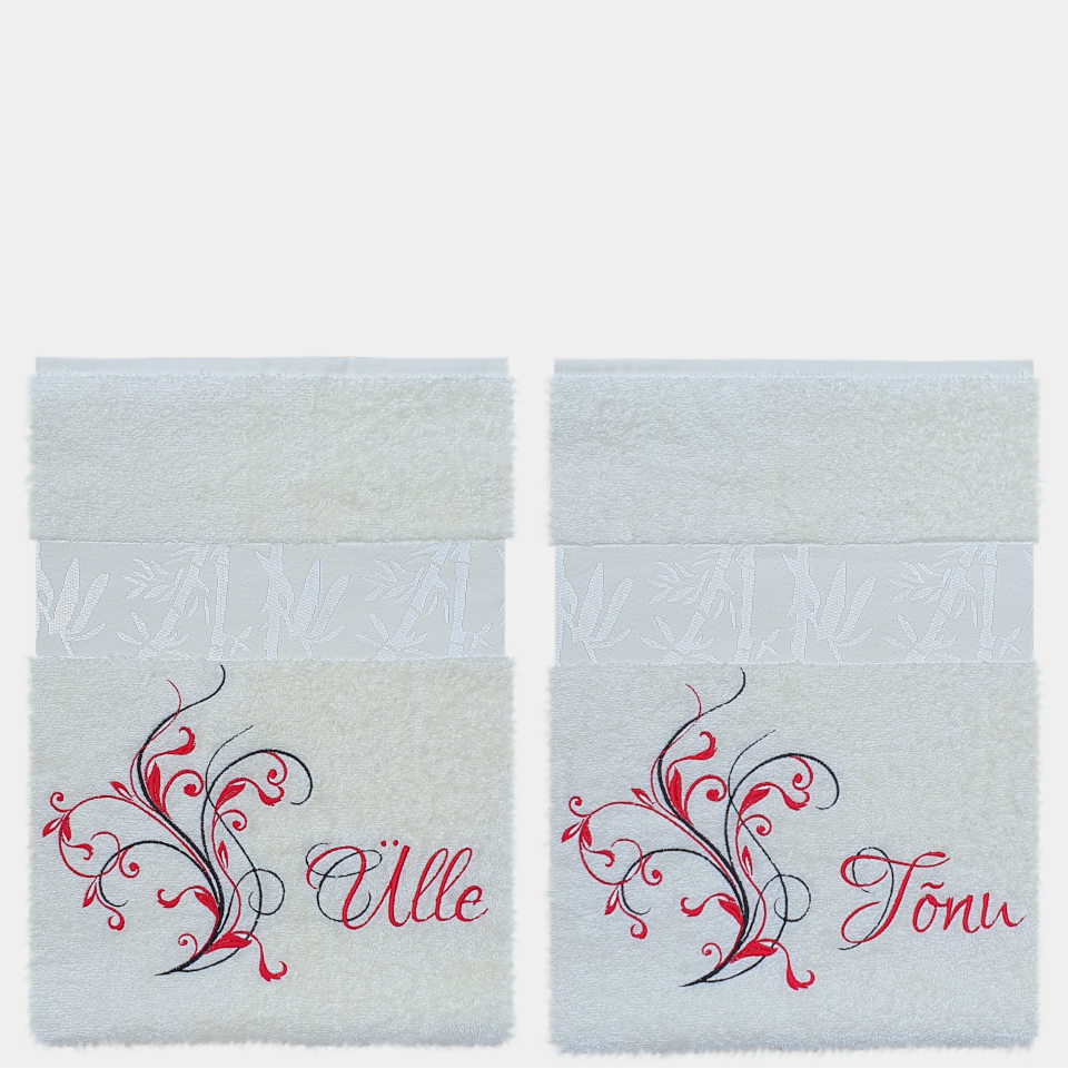 Saunarätik "Punane ja must"